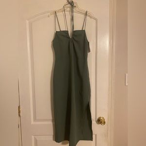 Abercrombie & Fitch halter tie midi dress